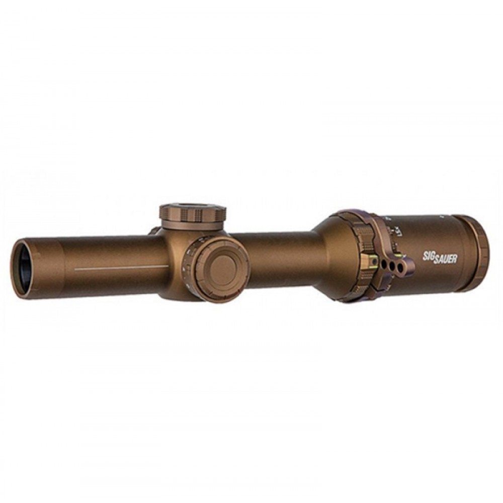 SIG SAUER TANGO6T SCOPE, 1-6X24MM, 30MM, FFP, 556-762 HORSESHOE ILLUM RETICLE, 0.2 MRAD, CAPPED TURRET, FDE SOT61231