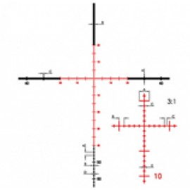 TANGENT THETA 5-25X56MM ILLUMINATED RIFLE SCOPES 34MM 96MRAD .1 MRAD ADJ. MOA CALIBRATED RETICLE 800100-0103