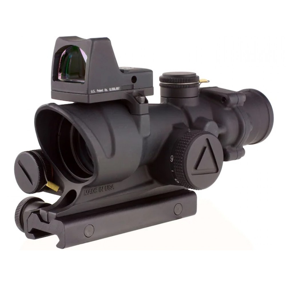 Trijicon 4x32 ACOG Rifle Scope LED Red Crosshair 223 Reticle w/ Colt Knob Thumbscrew Mount & LED 3.25 MOA Red Dot RMR Type 2-100558