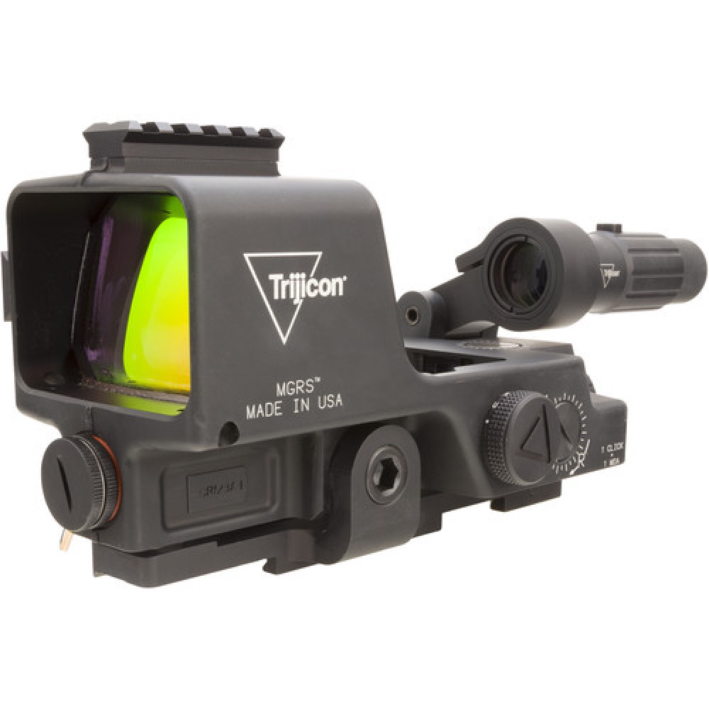 Trijicon MGRS Machine Gun Reflex Sight & 3x Magnifier Kit (3 MOA Red Dot & 35 MOA Segmented Circle Reticle)-2300005